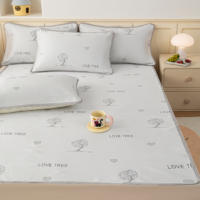 91家纺网 家纺一手货源 找家纺 （总）美达家纺 2026新款提花床盖冰丝针织凉席