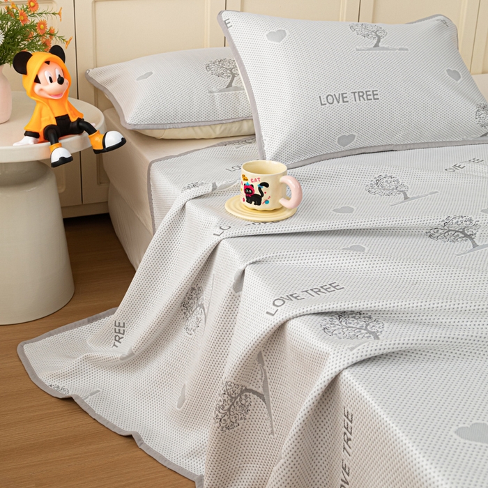 91家纺网 家纺一手货源 找家纺 （总）美达家纺 2026新款提花床盖冰丝针织凉席