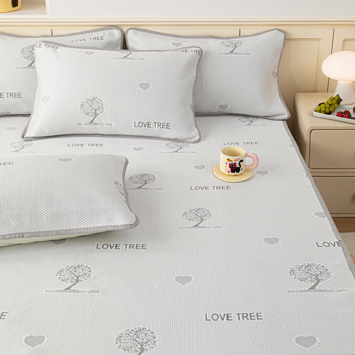 91家纺网 家纺一手货源 找家纺 （总）美达家纺 2026新款提花床盖冰丝针织凉席