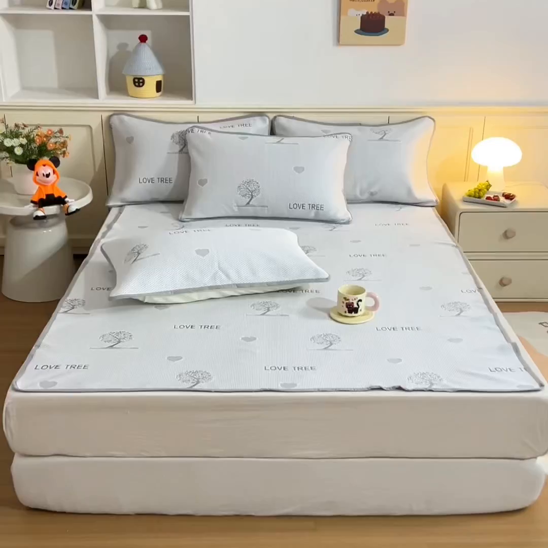 91家纺网 家纺一手货源 找家纺 （总）美达家纺 2026新款提花床盖冰丝针织凉席