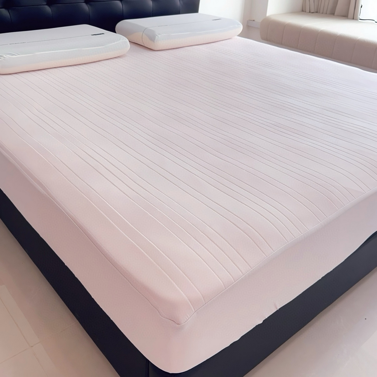 91家纺网 家纺一手货源 找家纺 兜米家居 2026新款夏日睡眠自然凉感夏凉垫 浅粉