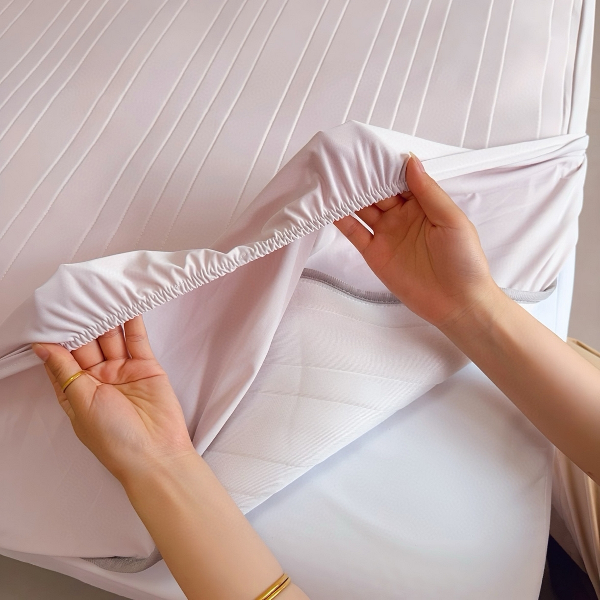 91家纺网 家纺一手货源 找家纺 兜米家居 2026新款夏日睡眠自然凉感夏凉垫 浅粉