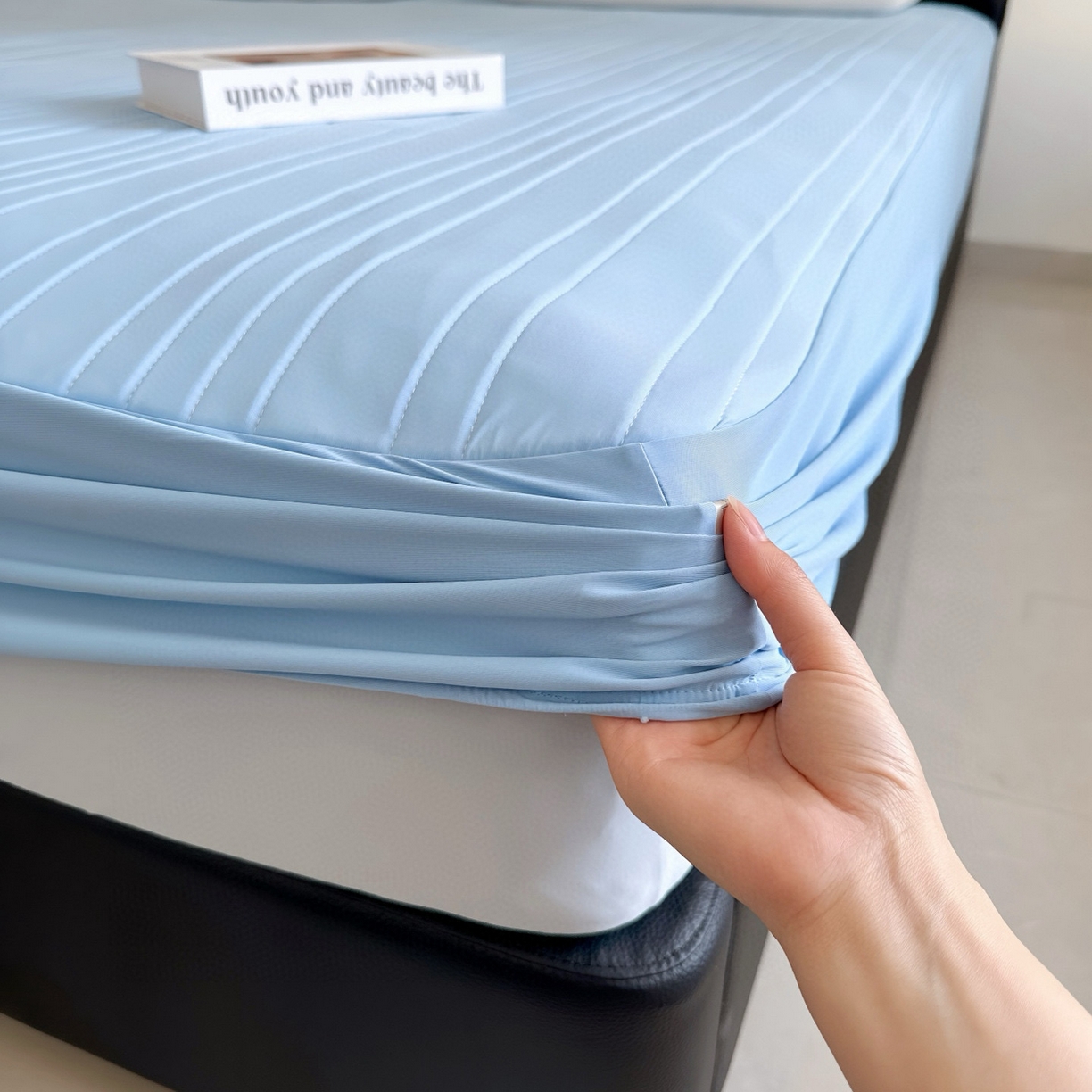 91家纺网 家纺一手货源 找家纺 兜米家居 2026新款夏日睡眠自然凉感夏凉垫 天蓝