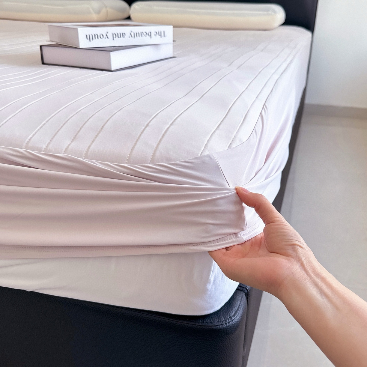 91家纺网 家纺一手货源 找家纺 兜米家居 2026新款夏日睡眠自然凉感夏凉垫 浅粉