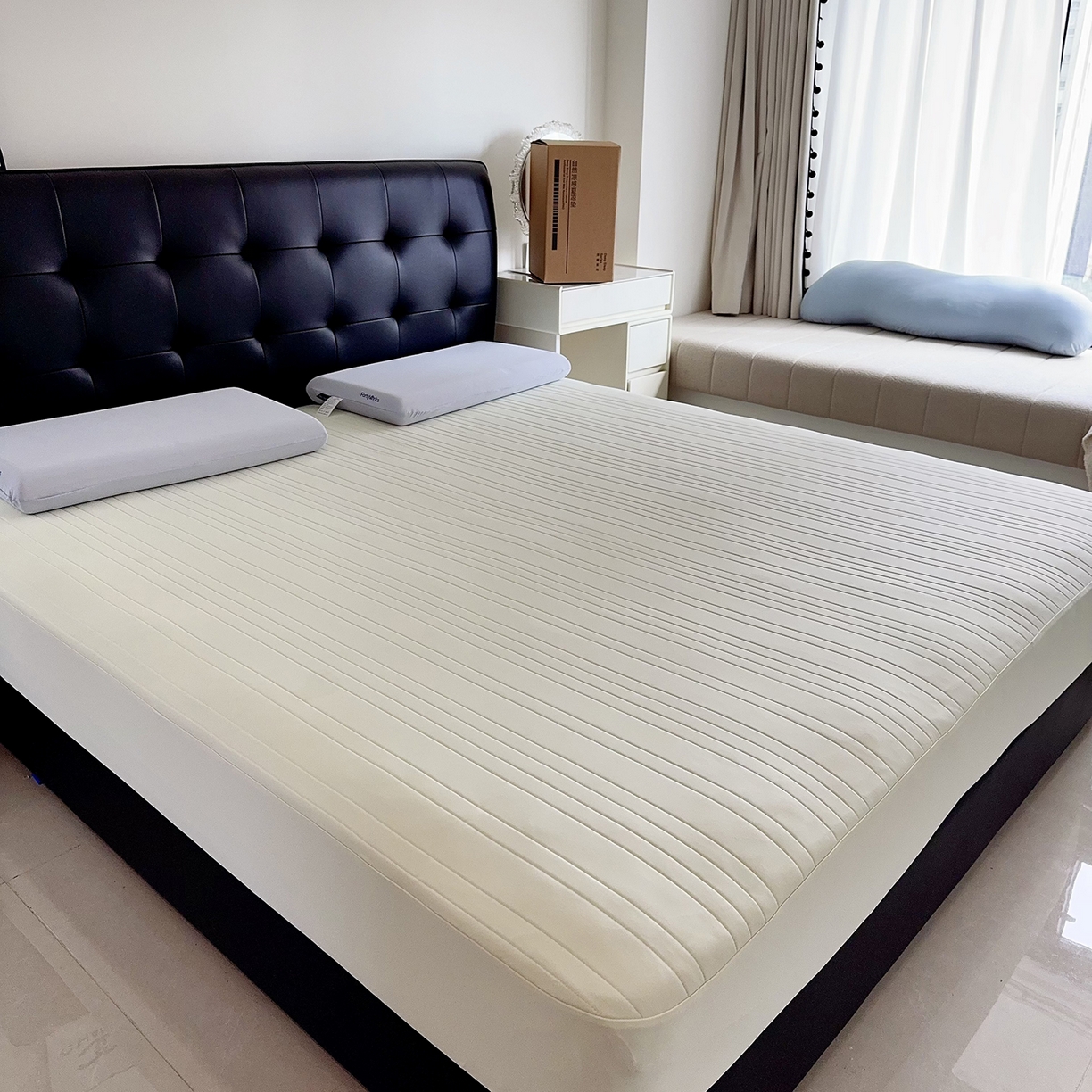 91家纺网 家纺一手货源 找家纺 兜米家居 2026新款夏日睡眠自然凉感夏凉垫 浅黄