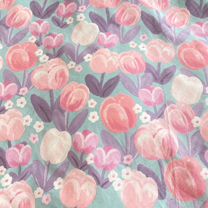 91家纺网 家纺一手货源 找家纺 宇彬家纺 2026直播新款13372A类全棉纯棉印花床单床笠款四件套和单被套喷气清新简约 花香丽影