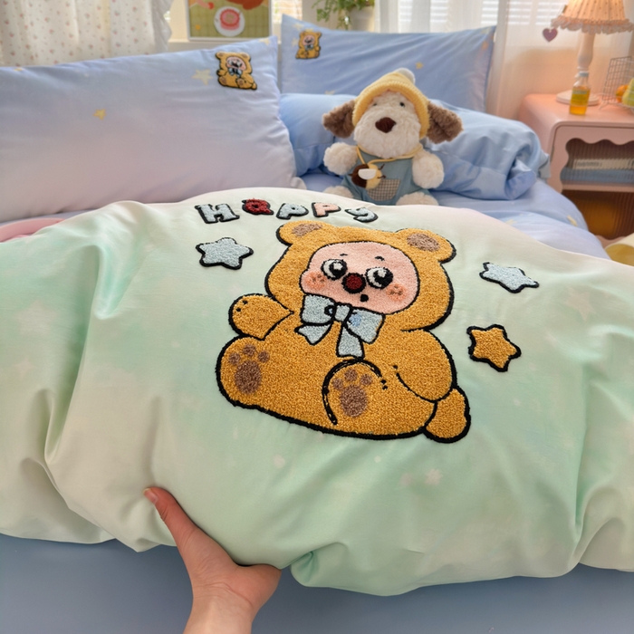 91家纺网 家纺一手货源 找家纺 （总）曼之夏 2026新款50支长绒棉毛巾绣四件套