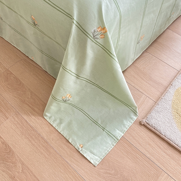 91家纺网 家纺一手货源 找家纺 宇彬家纺 2026直播新款13372A类全棉纯棉印花床单床笠款四件套和单被套喷气清新简约 葡香满庭