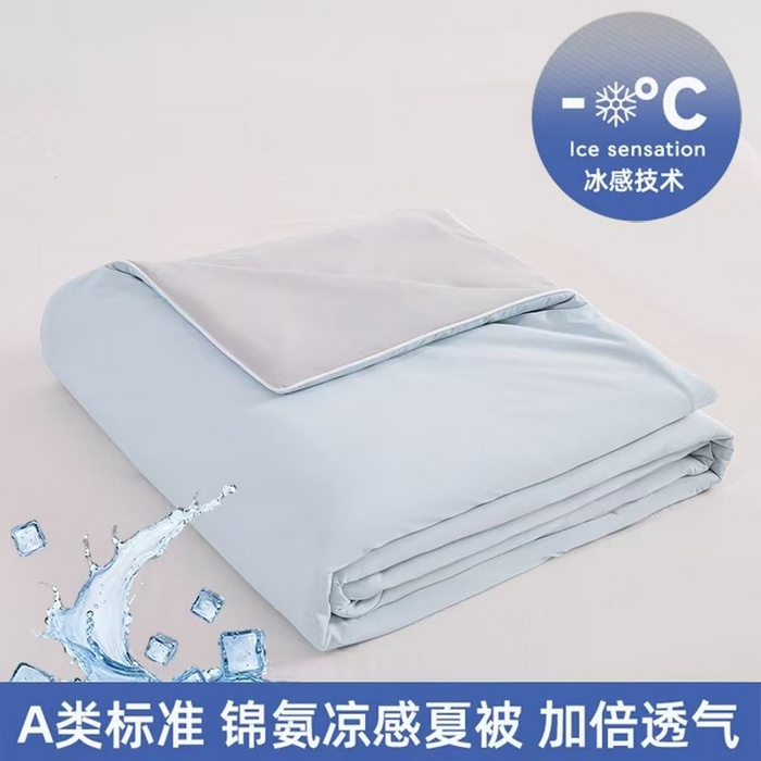 91家纺网 家纺一手货源 找家纺 （总）漫仙阁家纺 2026年新款纯色凉感丝夏被空调被学生宿舍夏被夏凉被