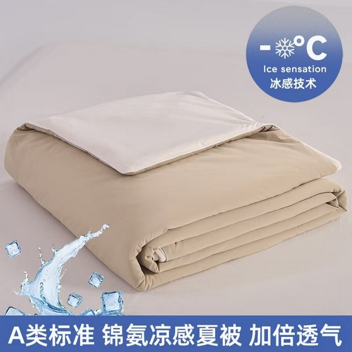 91家纺网 家纺一手货源 找家纺 （总）漫仙阁家纺 2026年新款纯色凉感丝夏被空调被学生宿舍夏被夏凉被