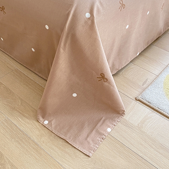 91家纺网 家纺一手货源 找家纺 宇彬家纺 2026直播新款13372A类全棉纯棉印花床单床笠款四件套和单被套喷气清新简约 束朵（红）