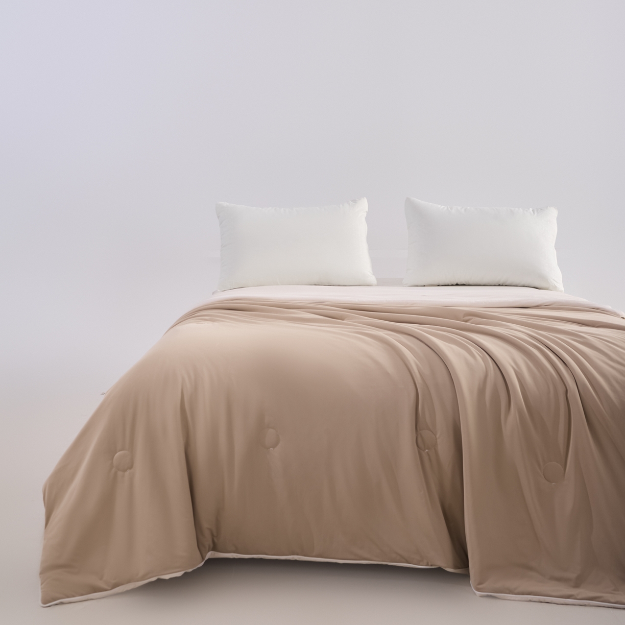 91家纺网 家纺一手货源 找家纺 漫仙阁家纺 2026年新款纯色凉感丝夏被空调被学生宿舍夏被夏凉被 奶油白+浅咖