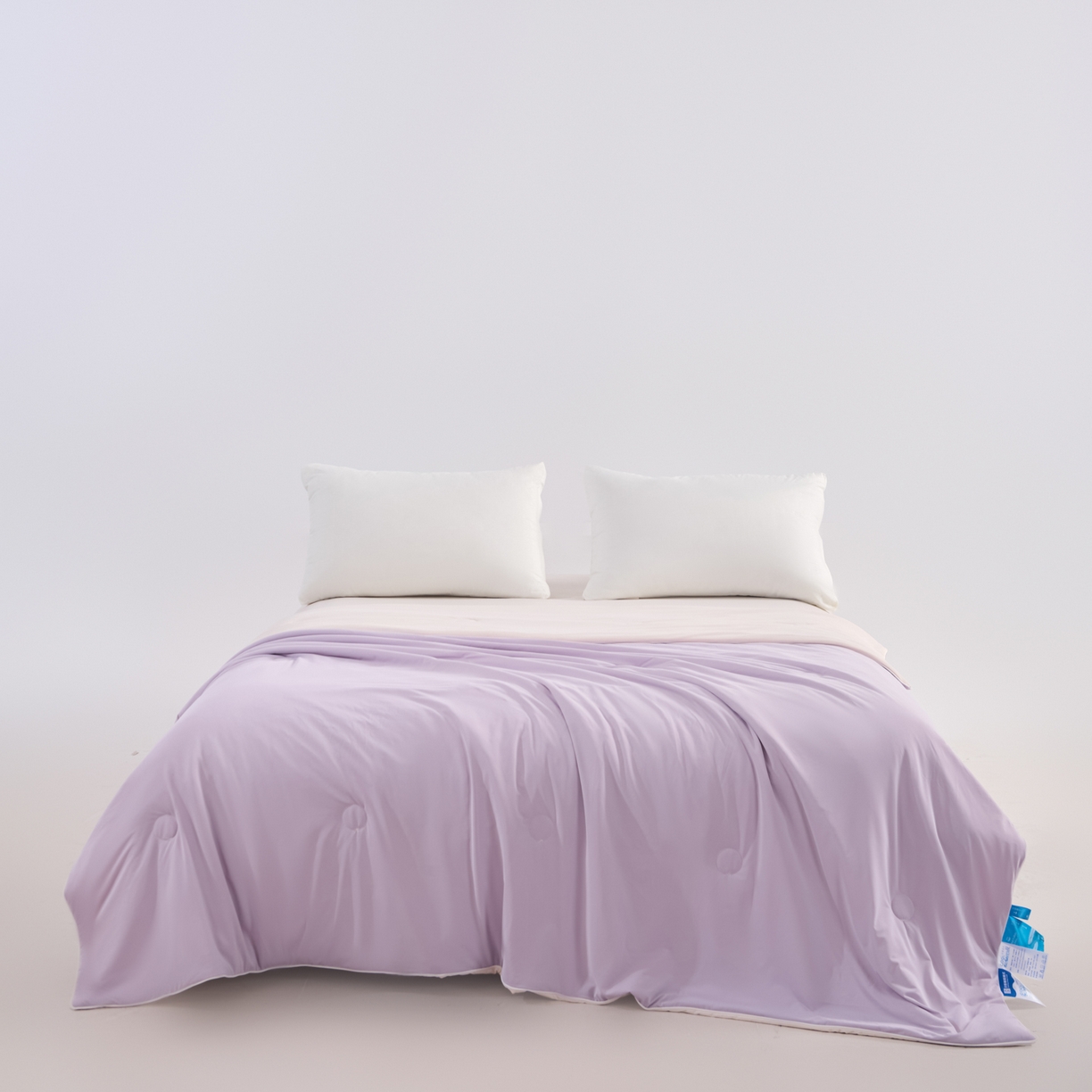 91家纺网 家纺一手货源 找家纺 漫仙阁家纺 2026年新款纯色凉感丝夏被空调被学生宿舍夏被夏凉被 奶油白+浅紫