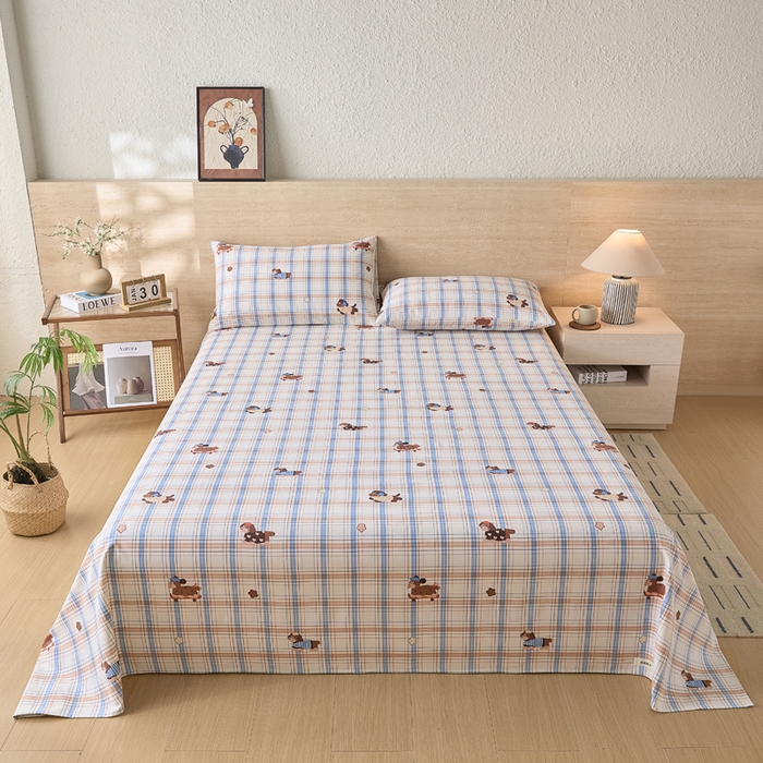 91家纺网 家纺一手货源 找家纺 （总）大元 2026新款全棉纯棉老粗布凉席席子单床单 床单单件