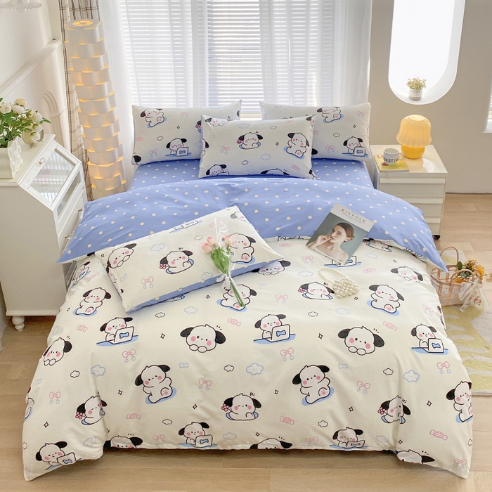 91家纺网 家纺一手货源 找家纺 宇彬家纺 2026直播新款13372A类全棉纯棉印花床单床笠款四件套和单被套喷气清新简约 超越梦想