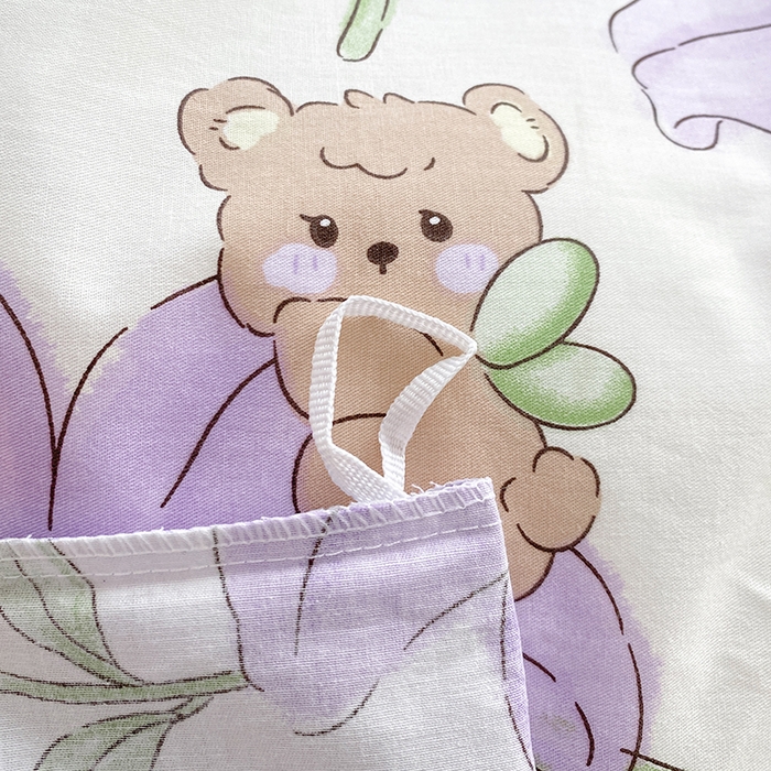 91家纺网 家纺一手货源 找家纺 宇彬家纺 2026直播新款13372A类全棉纯棉印花床单床笠款四件套和单被套喷气清新简约 春日来信