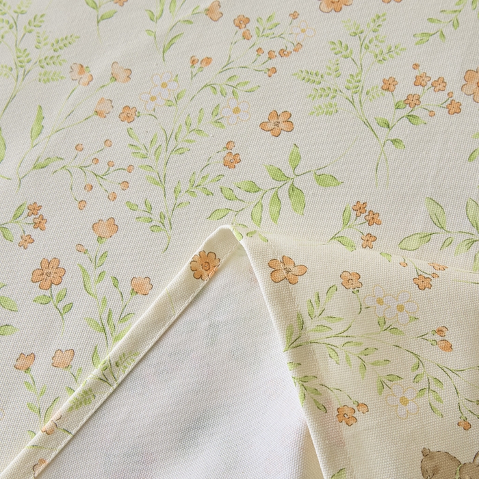 91家纺网 家纺一手货源 找家纺 大元 2026新款全棉纯棉老粗布凉席席子单床单 床单单件 花丛小兔