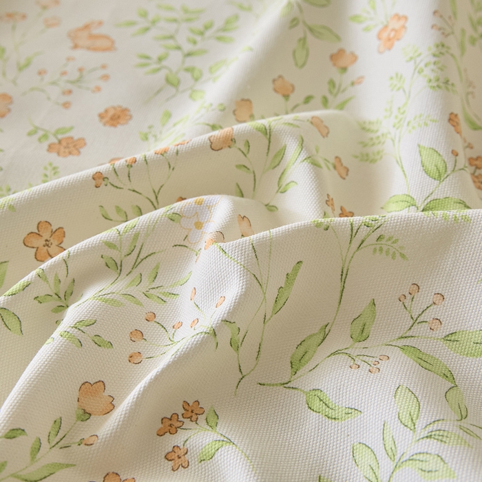 91家纺网 家纺一手货源 找家纺 大元 2026新款全棉纯棉老粗布凉席席子单床单 床单单件 花丛小兔