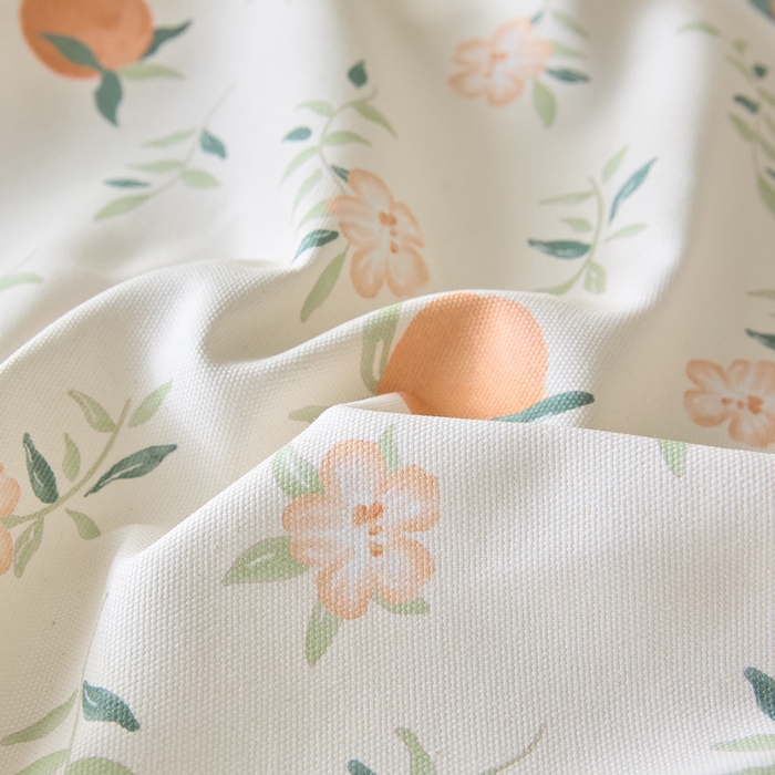 91家纺网 家纺一手货源 找家纺 大元 2026新款全棉纯棉老粗布凉席席子单床单 床单单件 橘花浅夏