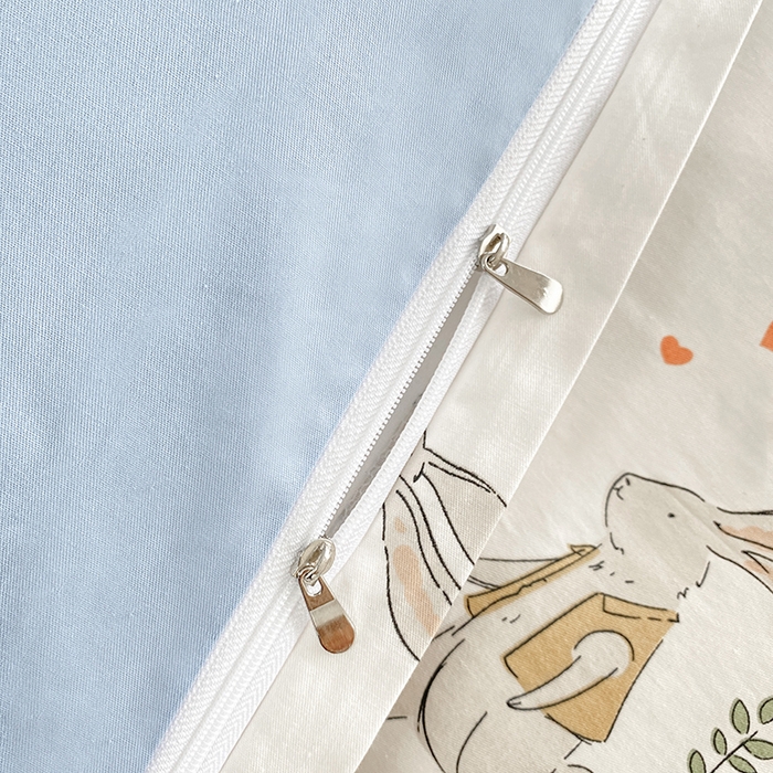 91家纺网 家纺一手货源 找家纺 宇彬家纺 2026直播新款13372A类全棉纯棉印花床单床笠款四件套和单被套喷气清新简约 收获满满