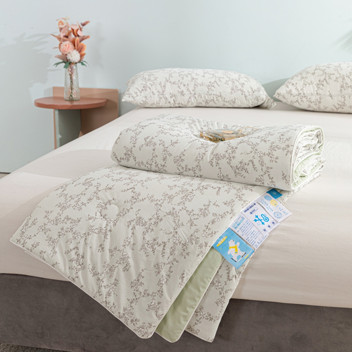 91家纺网 家纺一手货源 找家纺 漫仙阁家纺 2026年新款印花凉感丝夏被空调被学生夏凉被 夏礼