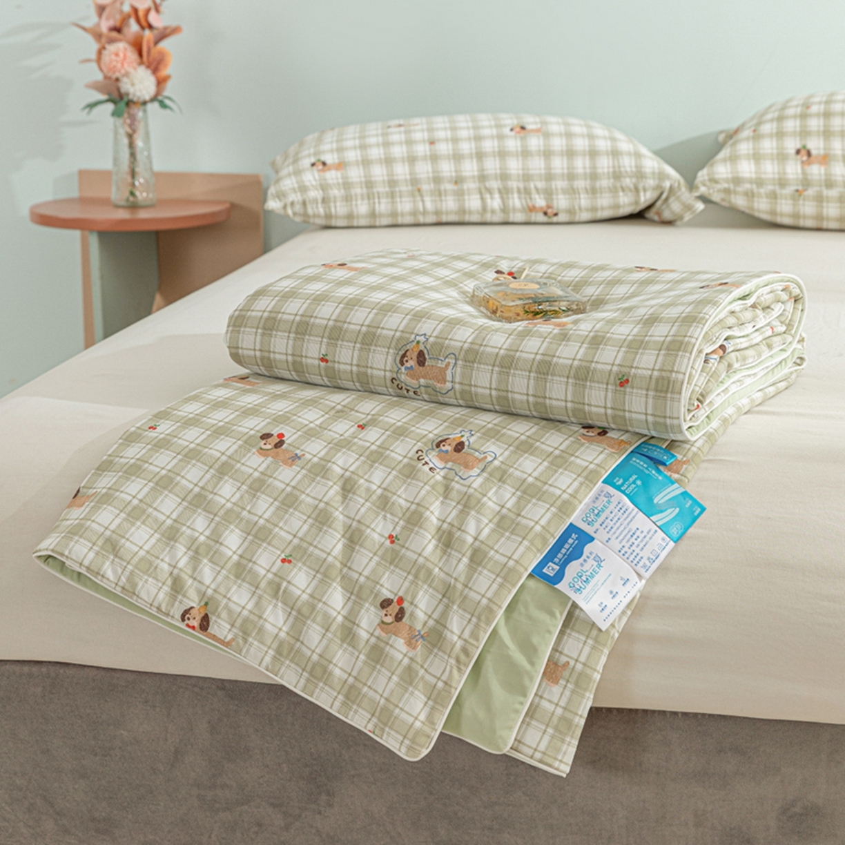 91家纺网 家纺一手货源 找家纺 （总）漫仙阁家纺 2026年新款印花凉感丝夏被空调被学生夏凉被