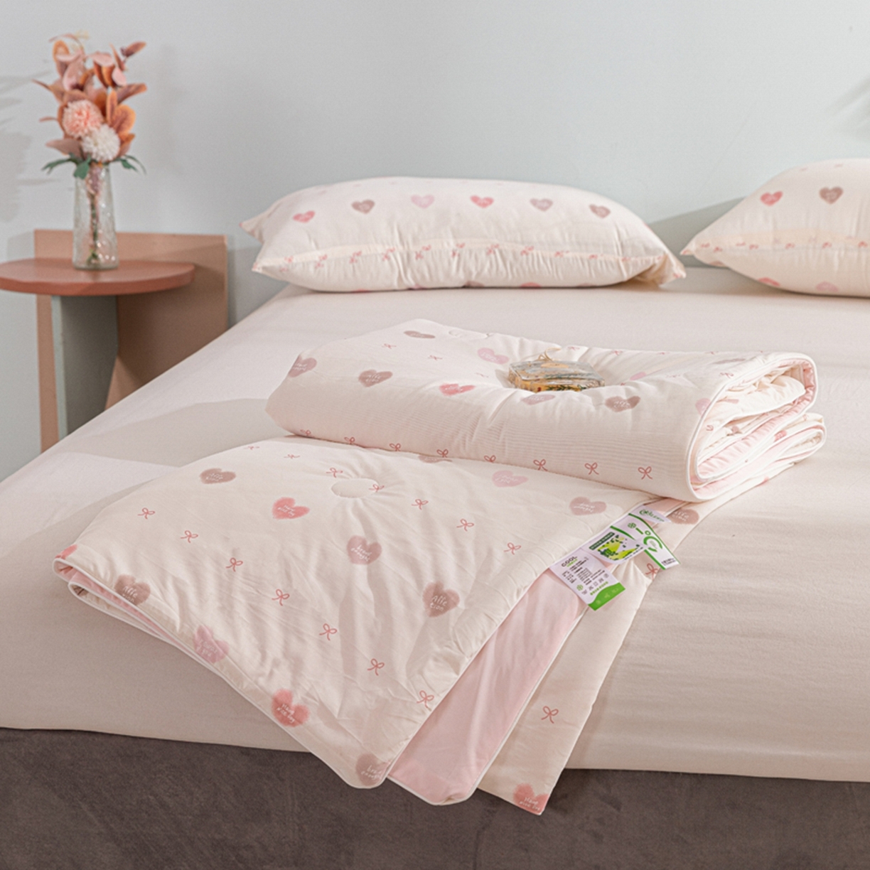 漫仙阁家纺 2026年新款印花凉感丝夏被空调被学生夏凉被 心动