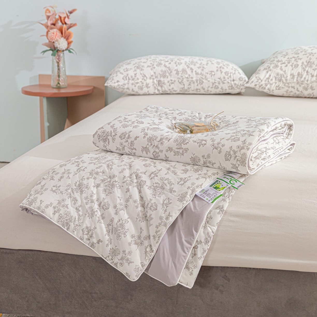 漫仙阁家纺 2026年新款印花凉感丝夏被空调被学生夏凉被 香颂