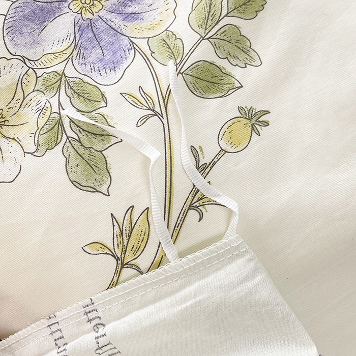 91家纺网 家纺一手货源 找家纺 宇彬家纺 2026直播新款13372A类全棉纯棉印花床单床笠款四件套和单被套喷气清新简约 翰墨飘香