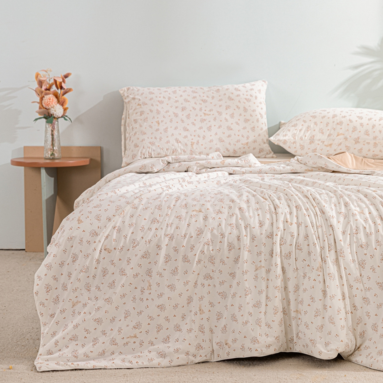 91家纺网 家纺一手货源 找家纺 漫仙阁家纺 2026年新款印花凉感丝夏被空调被学生夏凉被 清怡