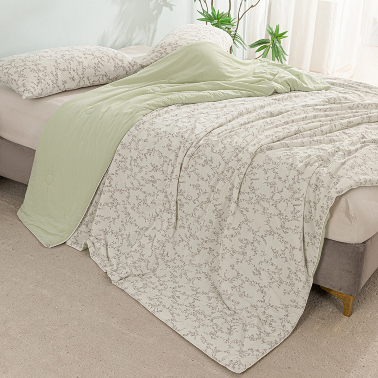 91家纺网 家纺一手货源 找家纺 漫仙阁家纺 2026年新款印花凉感丝夏被空调被学生夏凉被 夏礼