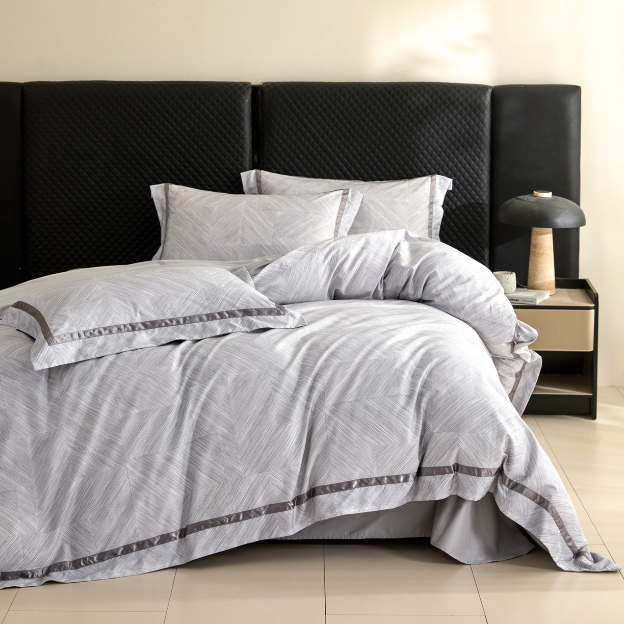 91家纺网 家纺一手货源 找家纺 （总）新方向 【控价 提供买家秀】2026新款数码印花50s双股全棉贡缎长绒棉四件套-星河（控价 标准328元 加大348元）