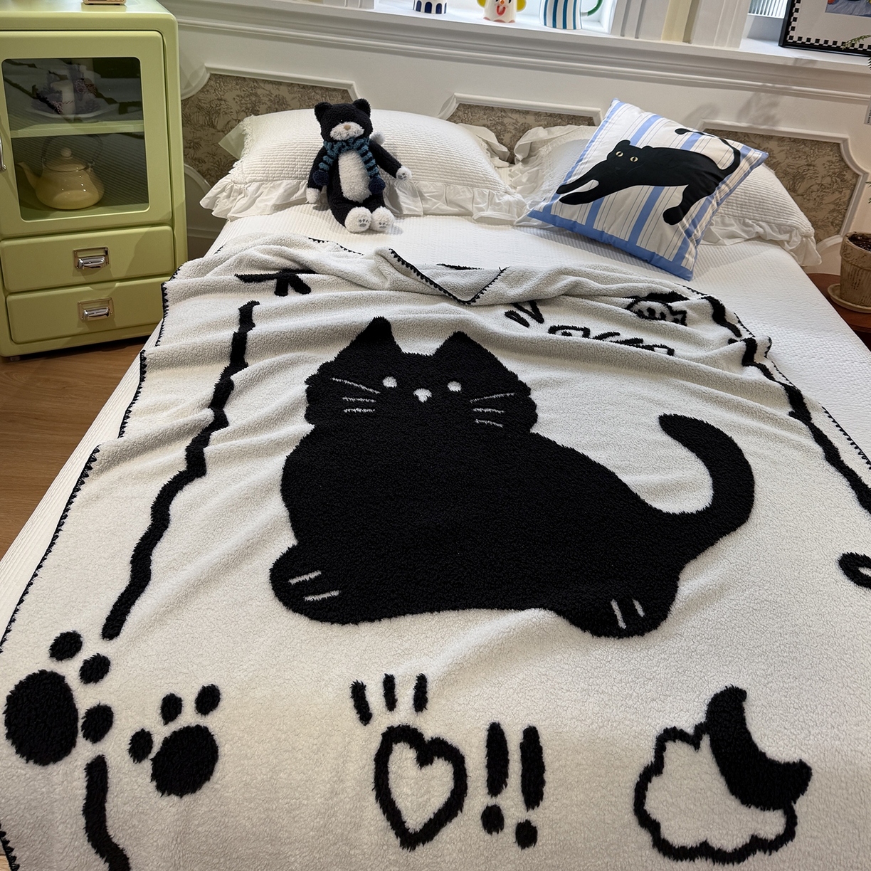 91家纺网 家纺一手货源 找家纺 （总）曼町家居 2026新款针织半边绒贝壳边盖毯毯子