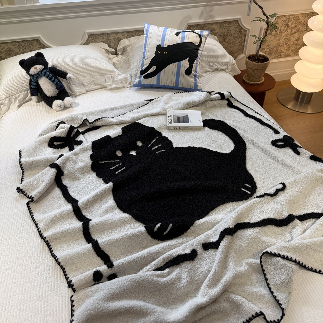 91家纺网 家纺一手货源 找家纺 （总）曼町家居 2026新款针织半边绒贝壳边盖毯毯子