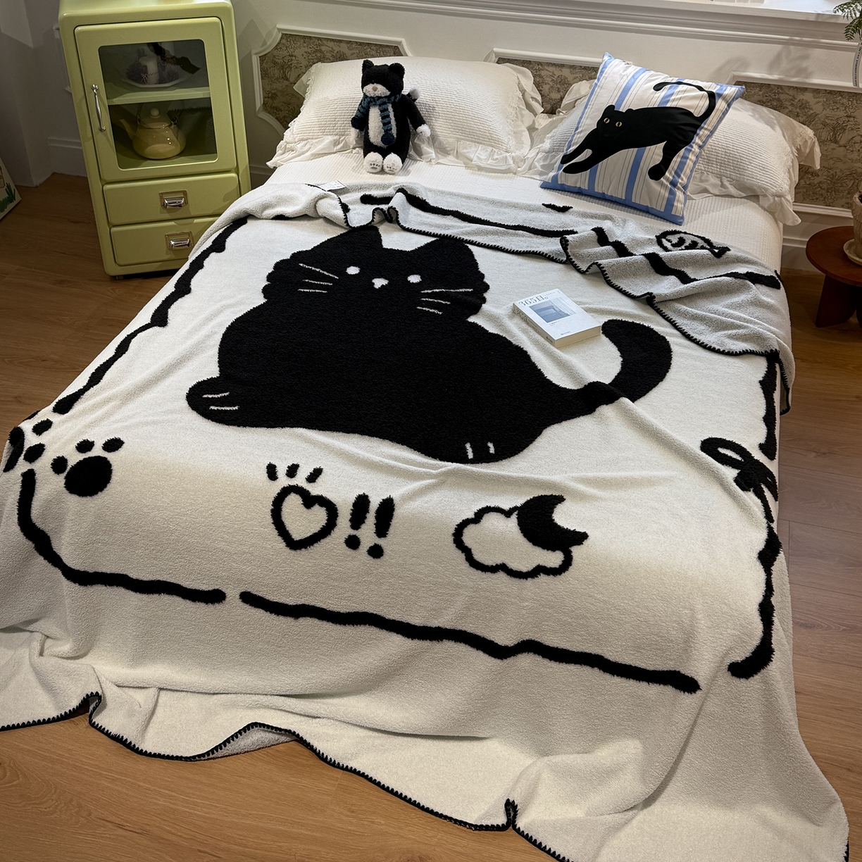 91家纺网 家纺一手货源 找家纺 （总）曼町家居 2026新款针织半边绒贝壳边盖毯毯子