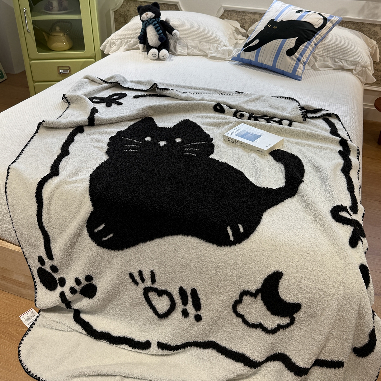 91家纺网 家纺一手货源 找家纺 （总）曼町家居 2026新款针织半边绒贝壳边盖毯毯子