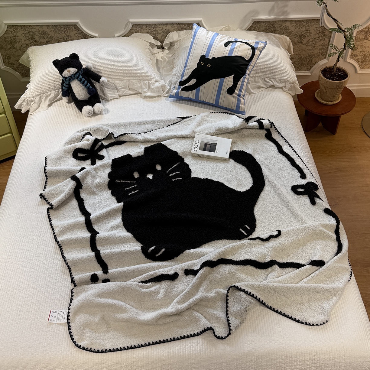 91家纺网 家纺一手货源 找家纺 （总）曼町家居 2026新款针织半边绒贝壳边盖毯毯子