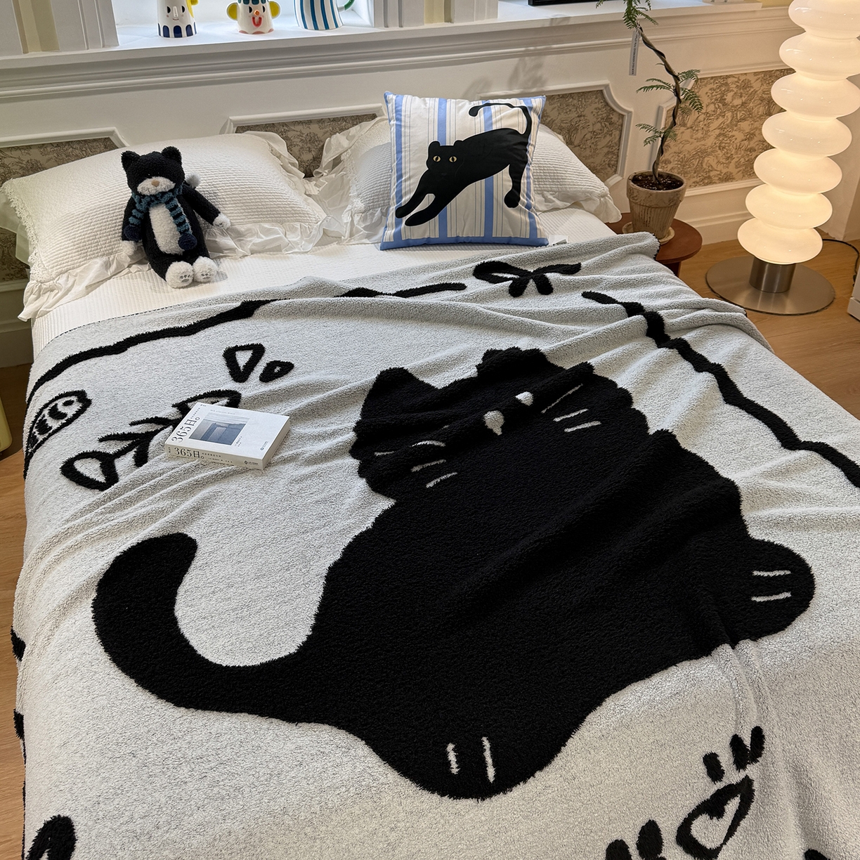 91家纺网 家纺一手货源 找家纺 （总）曼町家居 2026新款针织半边绒贝壳边盖毯毯子