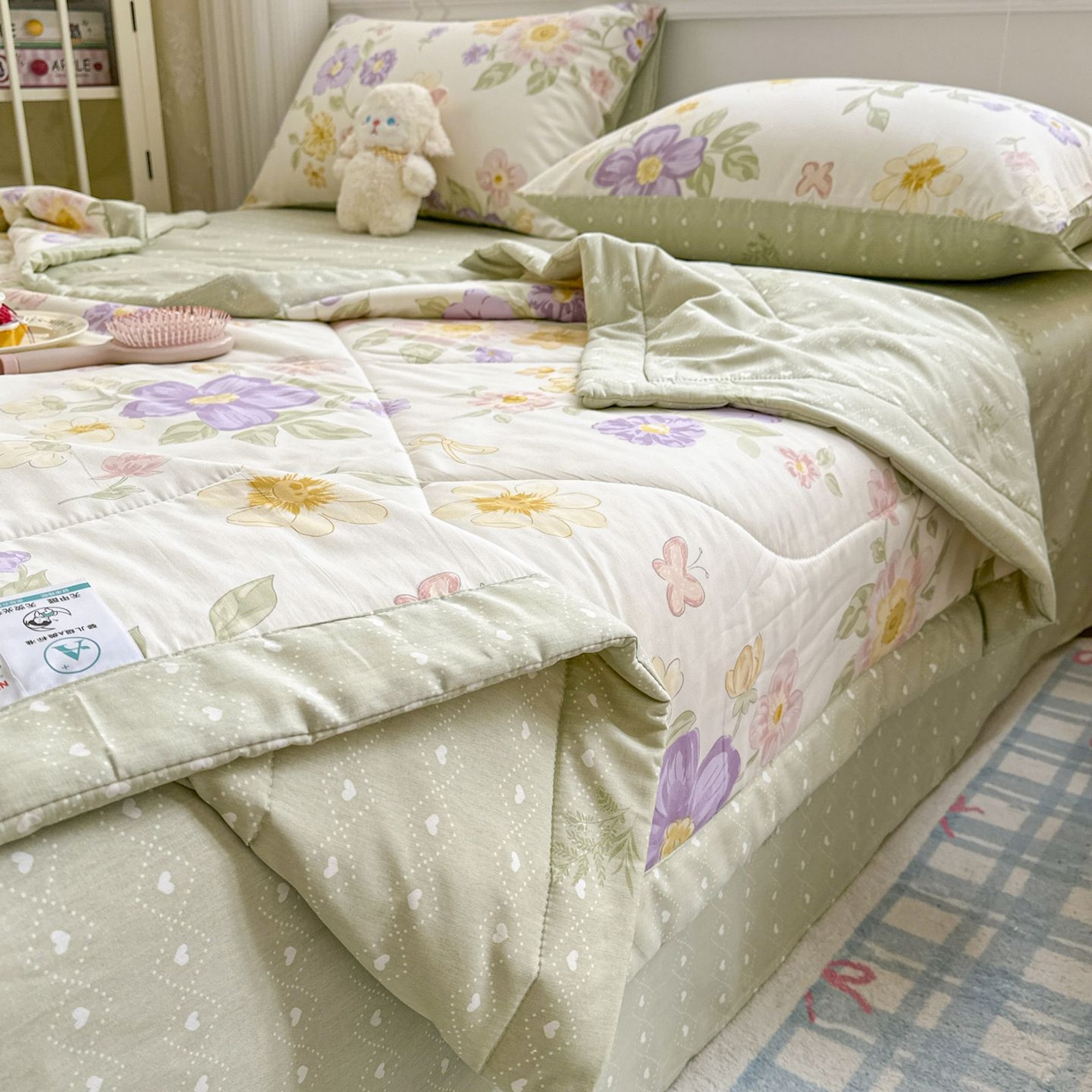 91家纺网 家纺一手货源 找家纺 棉森家纺 2026春夏新款全棉纯棉棉花夏被夏凉被空调被-风格三 花的海洋