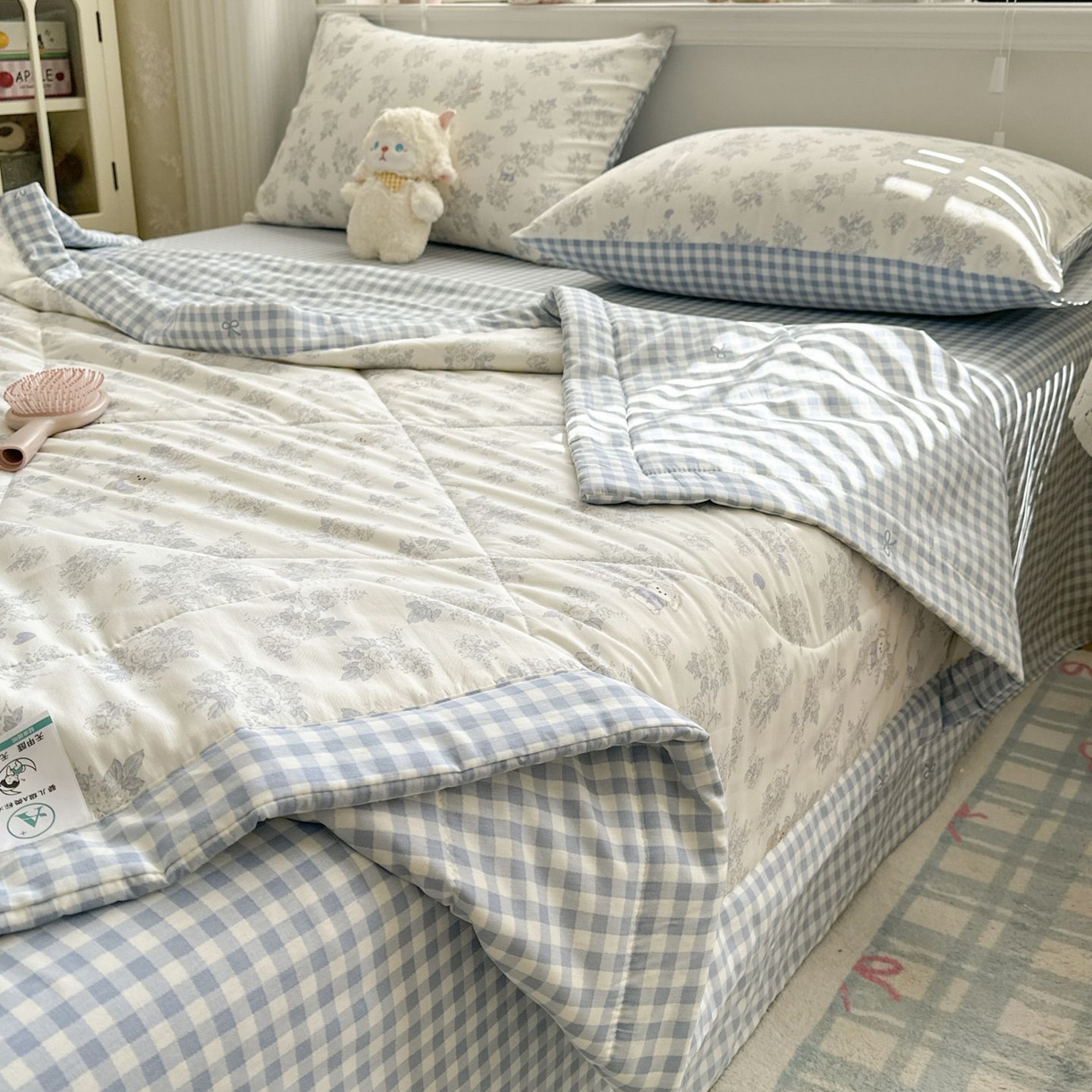 91家纺网 家纺一手货源 找家纺 棉森家纺 2026春夏新款全棉纯棉棉花夏被夏凉被空调被-风格三 花海秘境