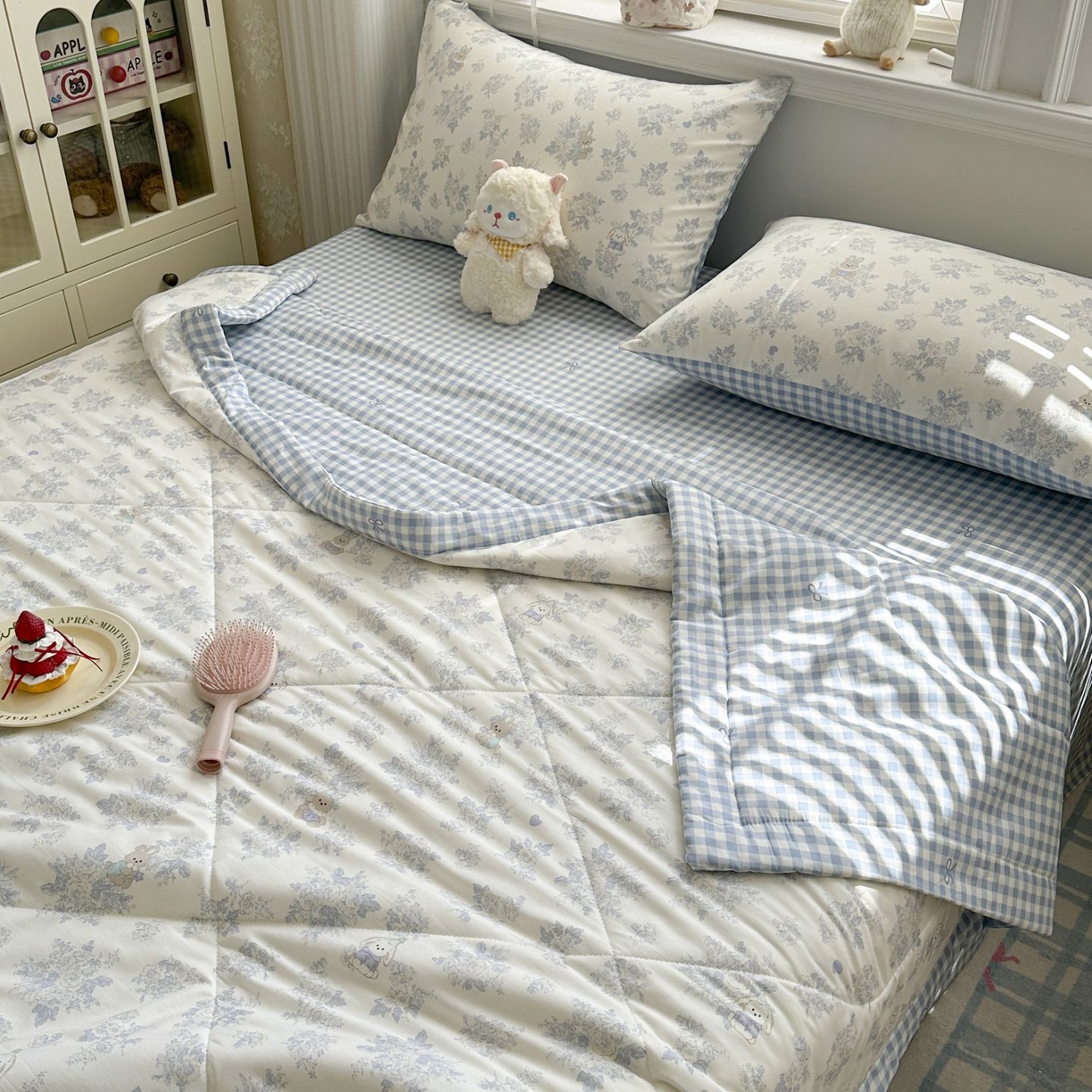 91家纺网 家纺一手货源 找家纺 棉森家纺 2026春夏新款全棉纯棉棉花夏被夏凉被空调被-风格三 花海秘境