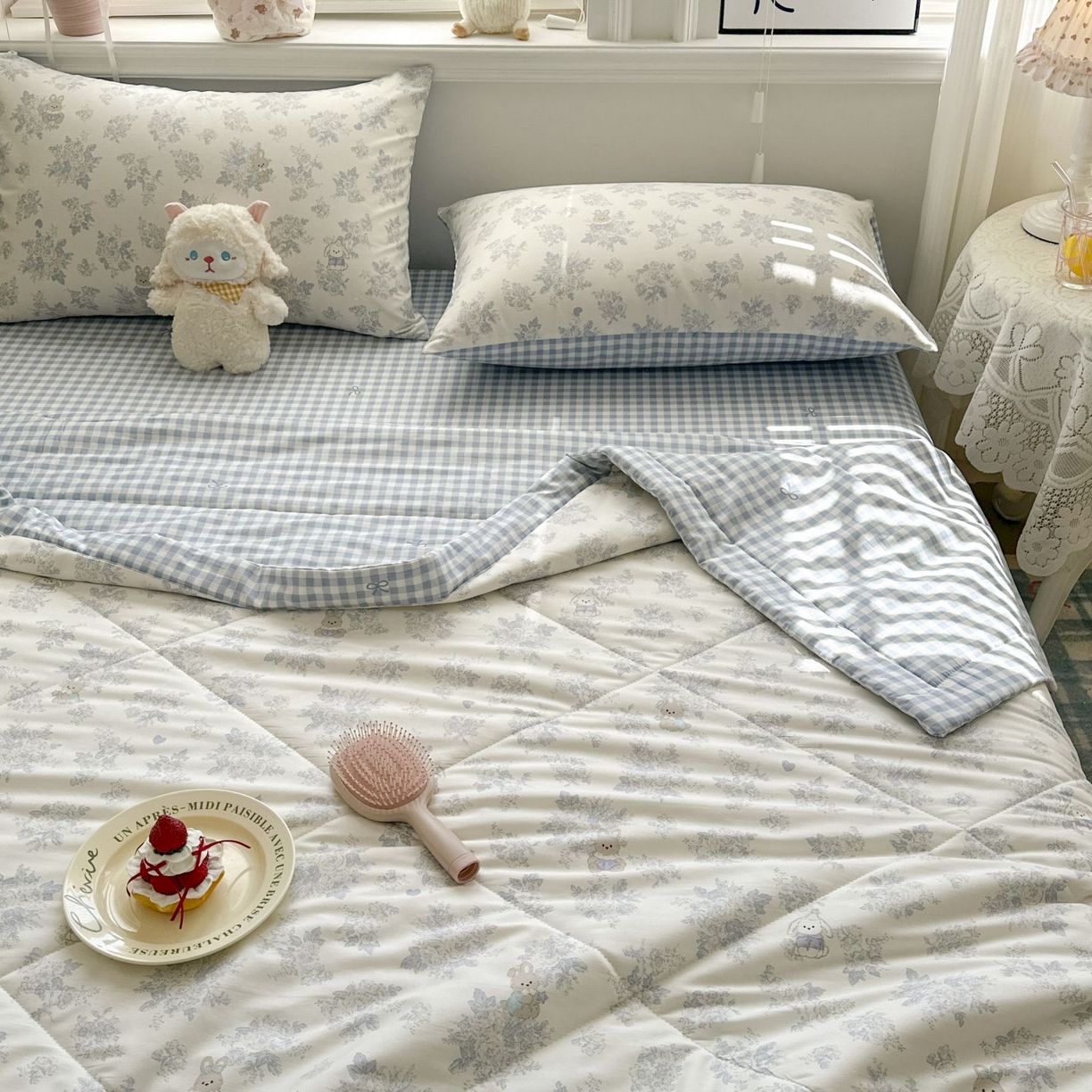 91家纺网 家纺一手货源 找家纺 棉森家纺 2026春夏新款全棉纯棉棉花夏被夏凉被空调被-风格三 花海秘境