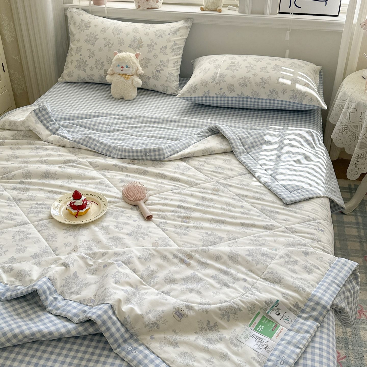 91家纺网 家纺一手货源 找家纺 棉森家纺 2026春夏新款全棉纯棉棉花夏被夏凉被空调被-风格三 花海秘境