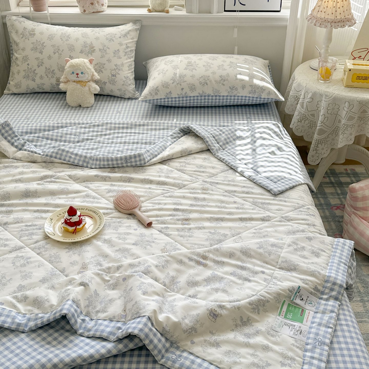 91家纺网 家纺一手货源 找家纺 棉森家纺 2026春夏新款全棉纯棉棉花夏被夏凉被空调被-风格三 花海秘境