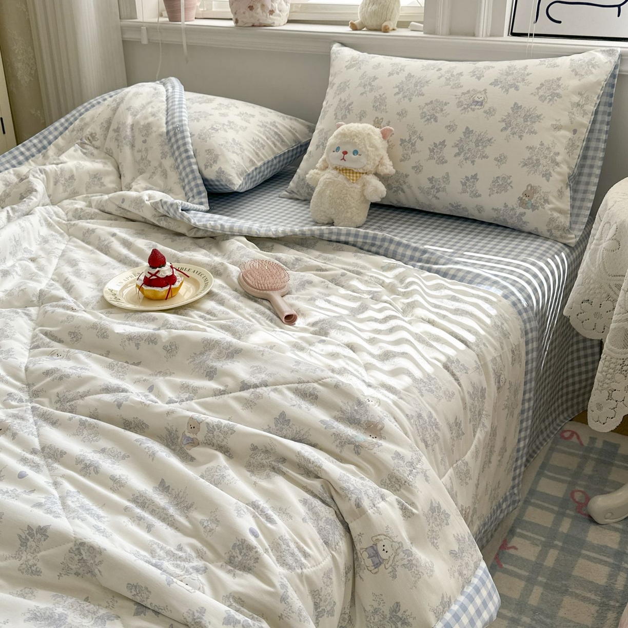 91家纺网 家纺一手货源 找家纺 棉森家纺 2026春夏新款全棉纯棉棉花夏被夏凉被空调被-风格三 花海秘境