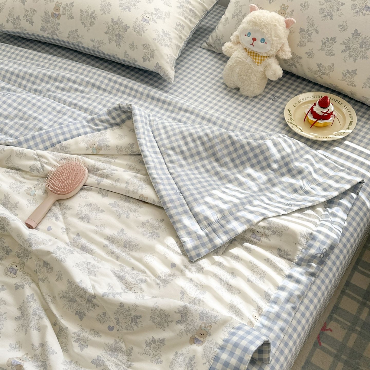 91家纺网 家纺一手货源 找家纺 棉森家纺 2026春夏新款全棉纯棉棉花夏被夏凉被空调被-风格三 花海秘境