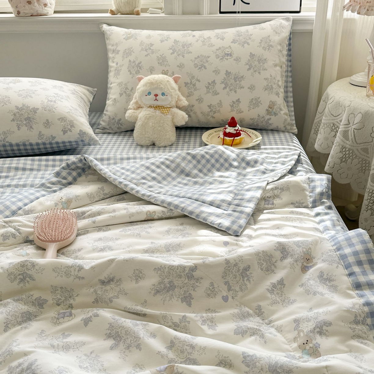 91家纺网 家纺一手货源 找家纺 棉森家纺 2026春夏新款全棉纯棉棉花夏被夏凉被空调被-风格三 花海秘境