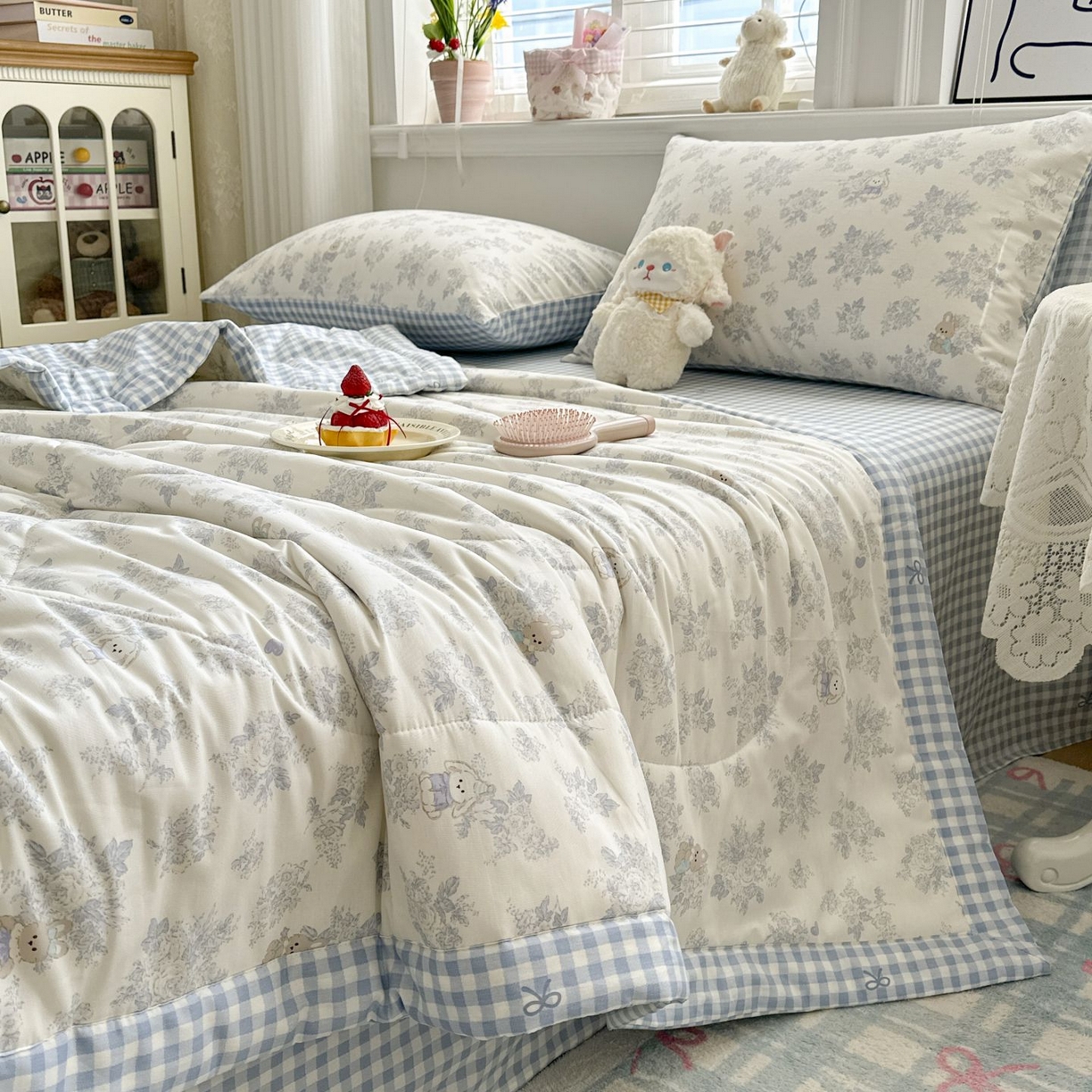 91家纺网 家纺一手货源 找家纺 棉森家纺 2026春夏新款全棉纯棉棉花夏被夏凉被空调被-风格三 花海秘境