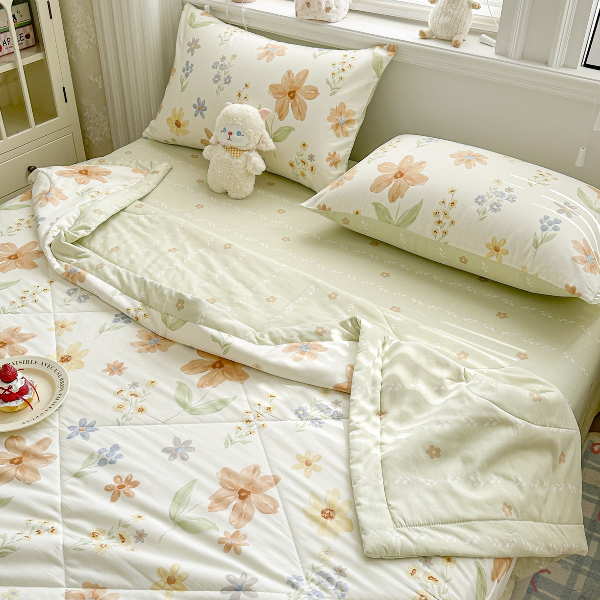 91家纺网 家纺一手货源 找家纺 棉森家纺 2026春夏新款全棉纯棉棉花夏被夏凉被空调被-风格三 花季