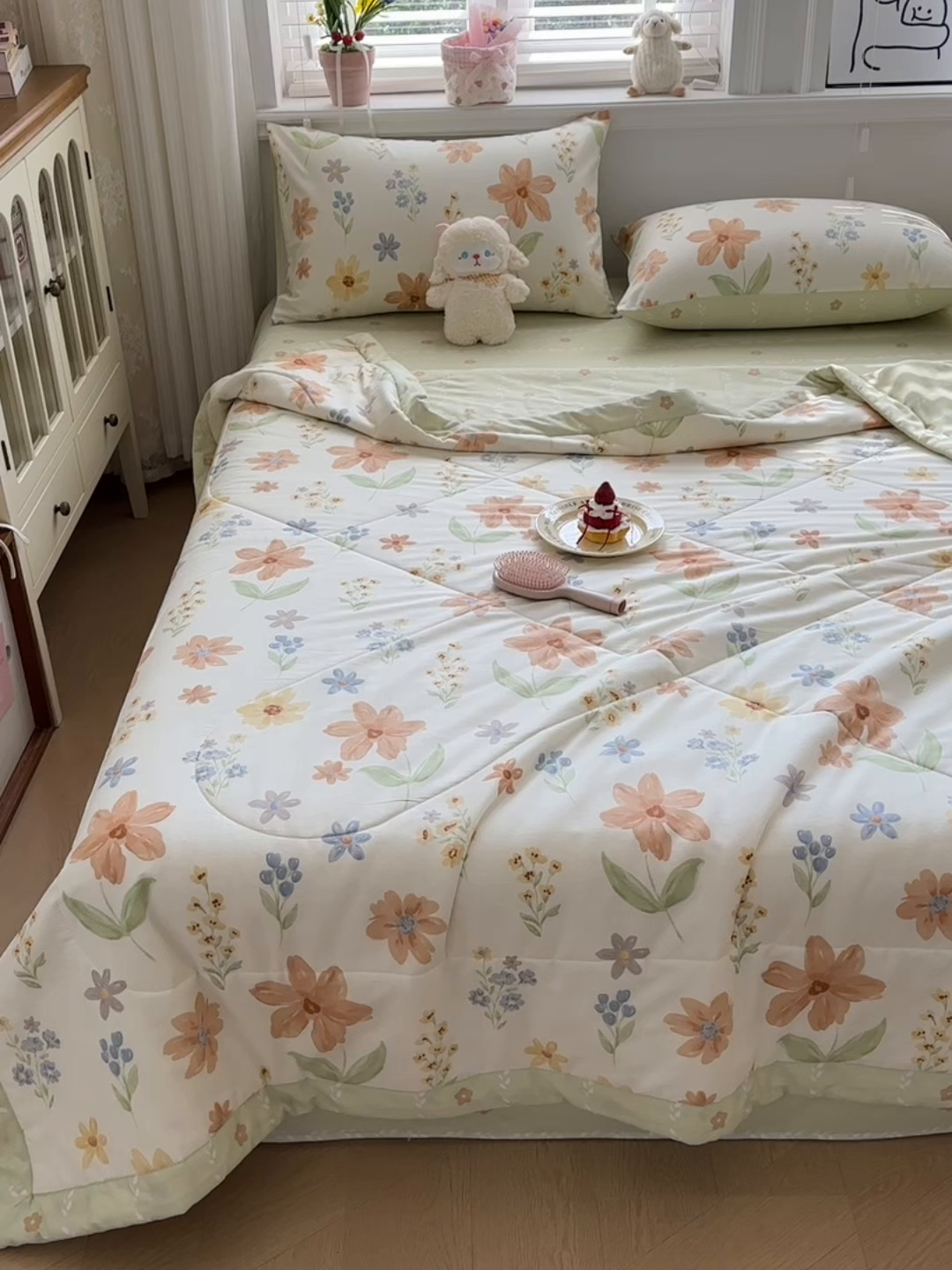 91家纺网 家纺一手货源 找家纺 棉森家纺 2026春夏新款全棉纯棉棉花夏被夏凉被空调被-风格三 花季